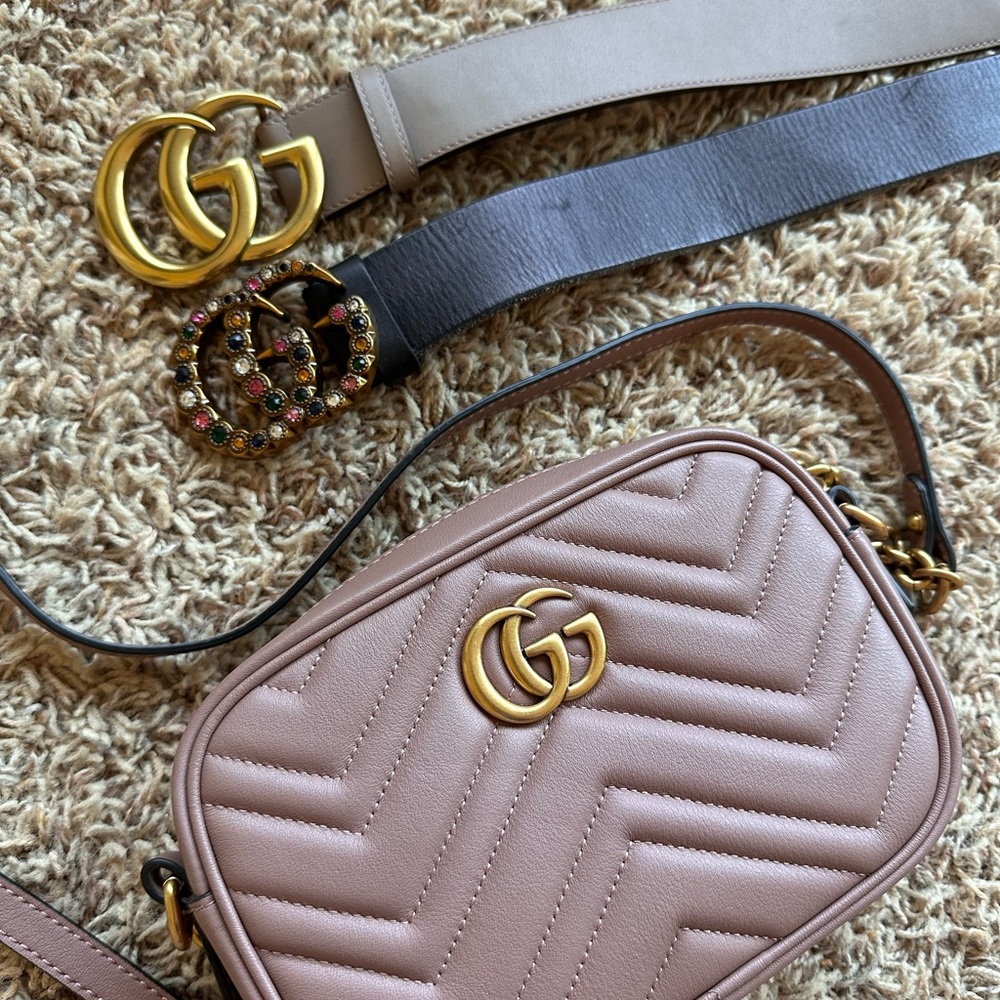2 belts and a bag